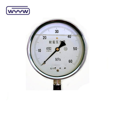 60mm SS304 工業用液体で満たされたUチューブ圧力計 ブルドンチューブマノメーター