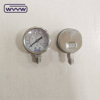液体で満たされた圧力計 50mm 下 1/4&quot;Npt OEM 圧力計