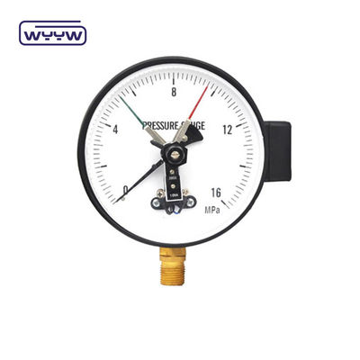 電気接触圧力計 100mm 380V バック・スチールケース マノメーター AC