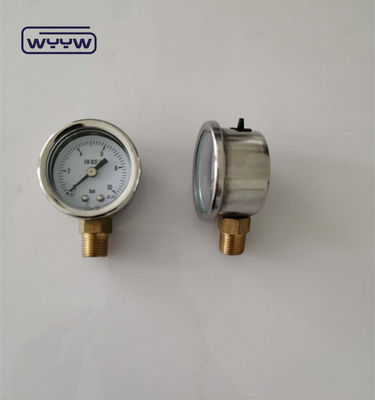 1.5&quot; 40mm グリセリン満載圧力計 マノメーター 100kpa 底部接続