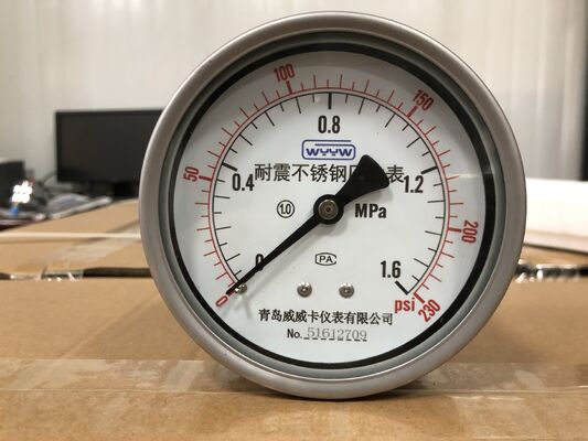 4 インチ 100mm ステンレス鋼 圧力計 振動耐性 腐食耐性 油分量計