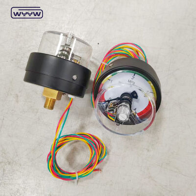 電気接触圧力計 63mm バック接続と産業用アプリケーションのための4MPa範囲