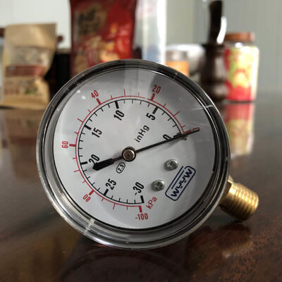 2.5インチ 60mm カプセル真空計 | -30 inHg / -100 kPa | デュアルスケール