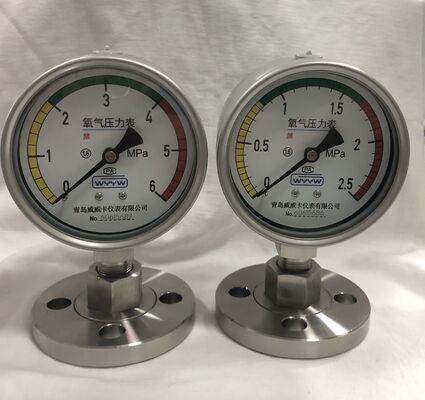 4" 100mm 0-6MPa Stainless Steel Oxygen Pressure Gauge | Oxygen Pressure Gauge Meter, Medical Oxygen Pressure Gauge, Oxygen Manometer